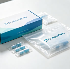 Custom color box and polybag packaging for aquarium accessories