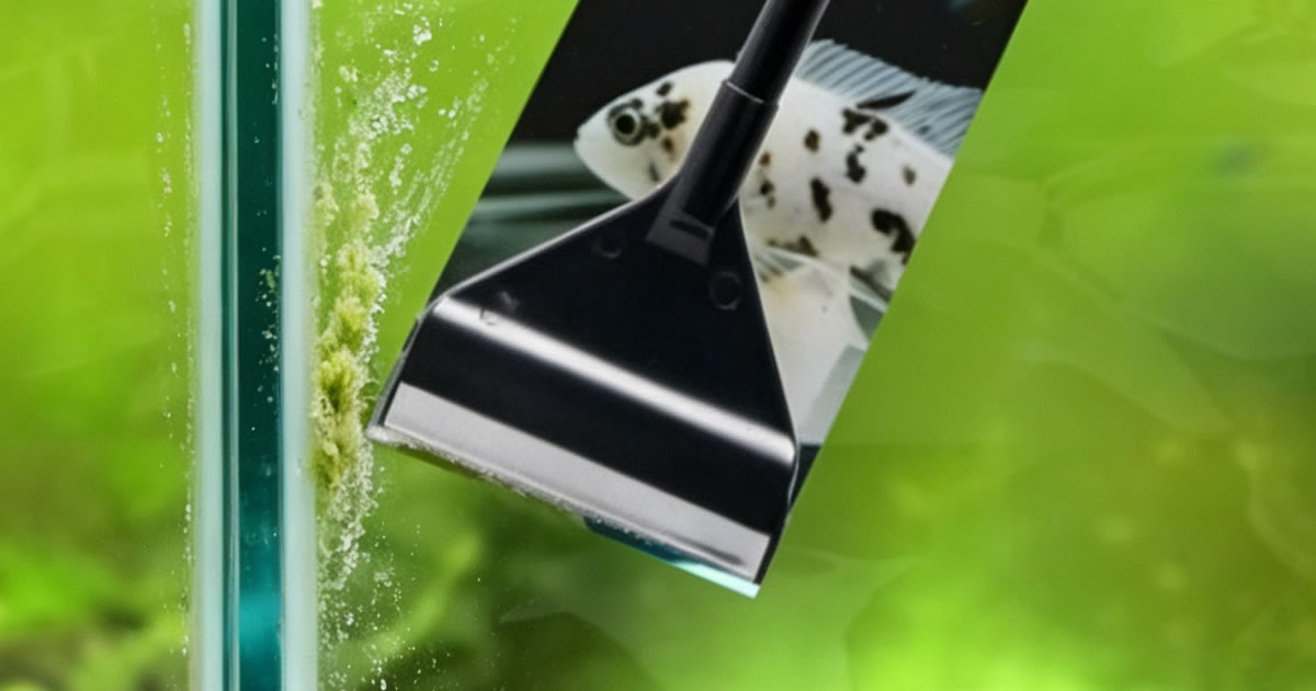 how to remove algae from aquarium glass with professional blade scraper